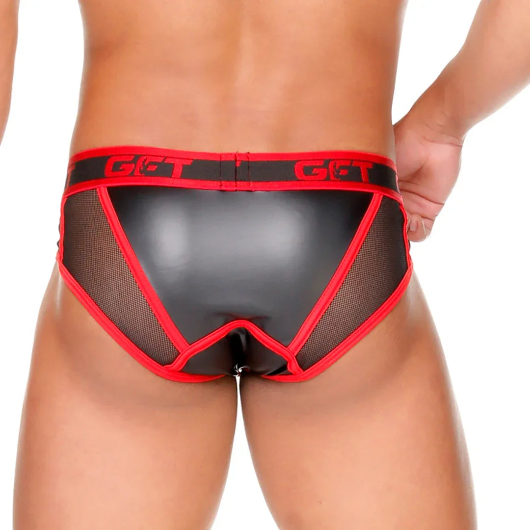 Fetish Red Brief on model by Gigo Underwear