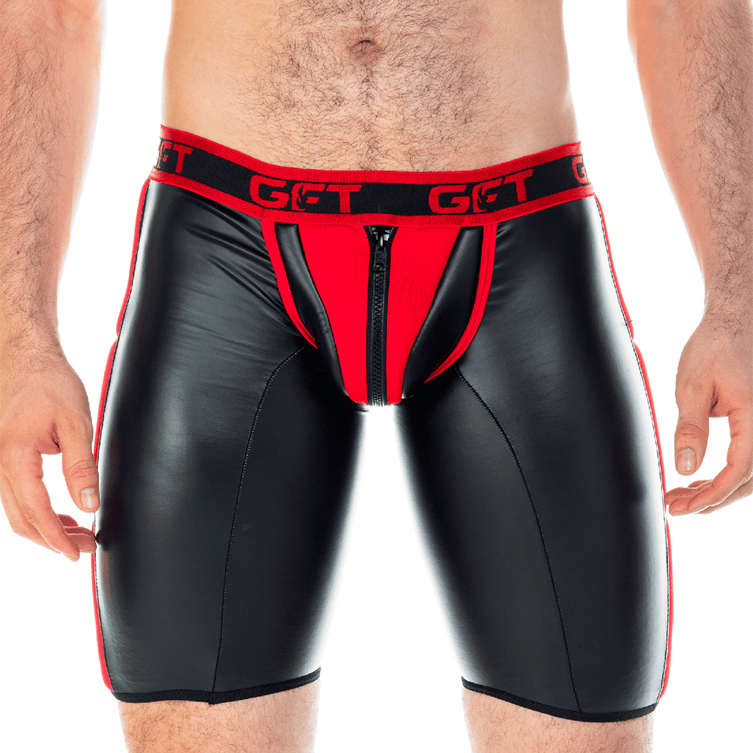 2 FETICHE RED ZIPPER TRUNK LONG - Gigo Underwear & MensWear