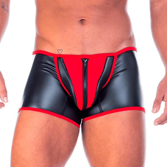2 FETICHE RED ZIPPER TRUNK - Gigo Underwear & MensWear