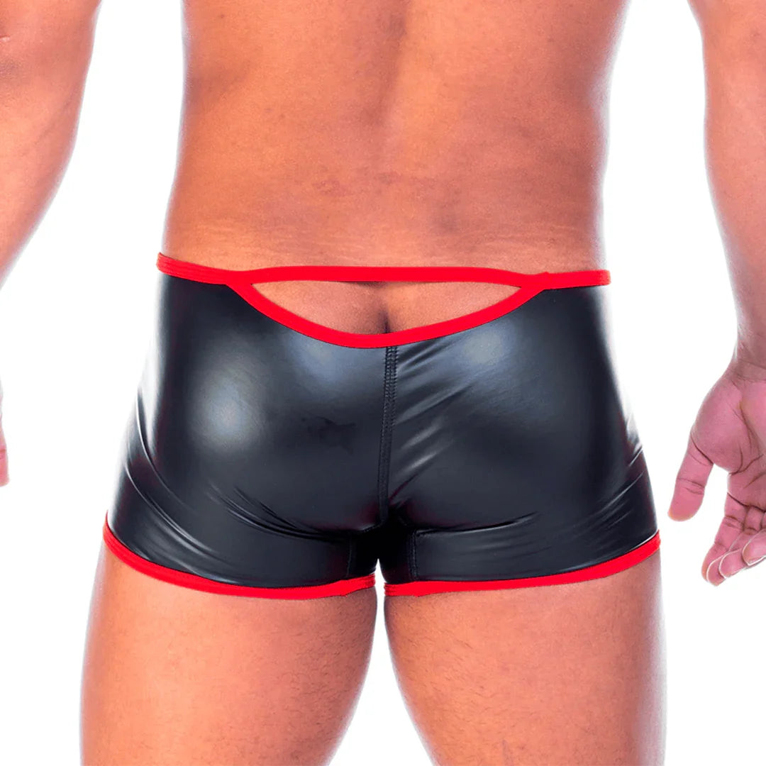 2 Fetiche Red Zipper Trunk back view by Gigo Underwear