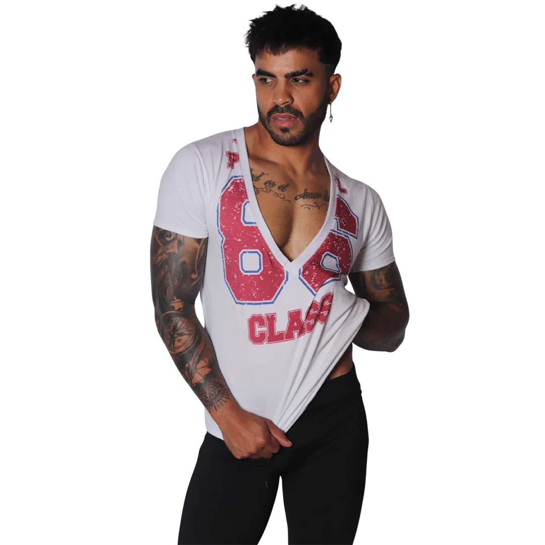 86 Tshirt on model by Gigo Underwear