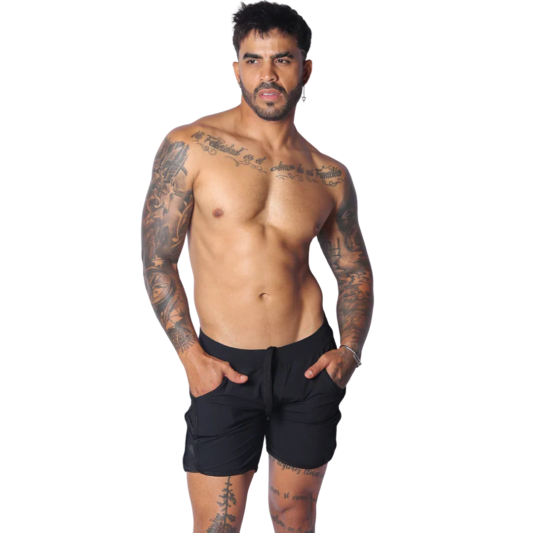 Ambitious Black Short on model by Gigo Underwear
