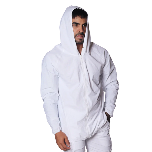 Ambitious White Jacket front view by Gigo Underwear