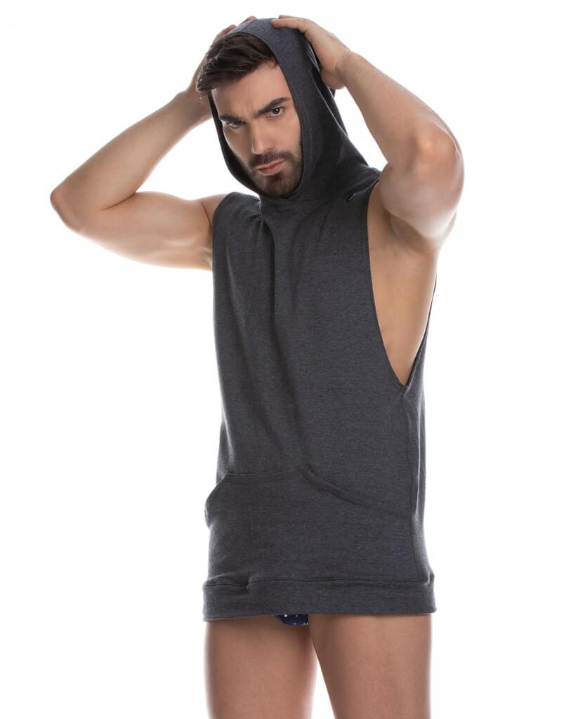 ATLETA GRAY HOODY TSHIRT - Gigo Underwear & MensWear