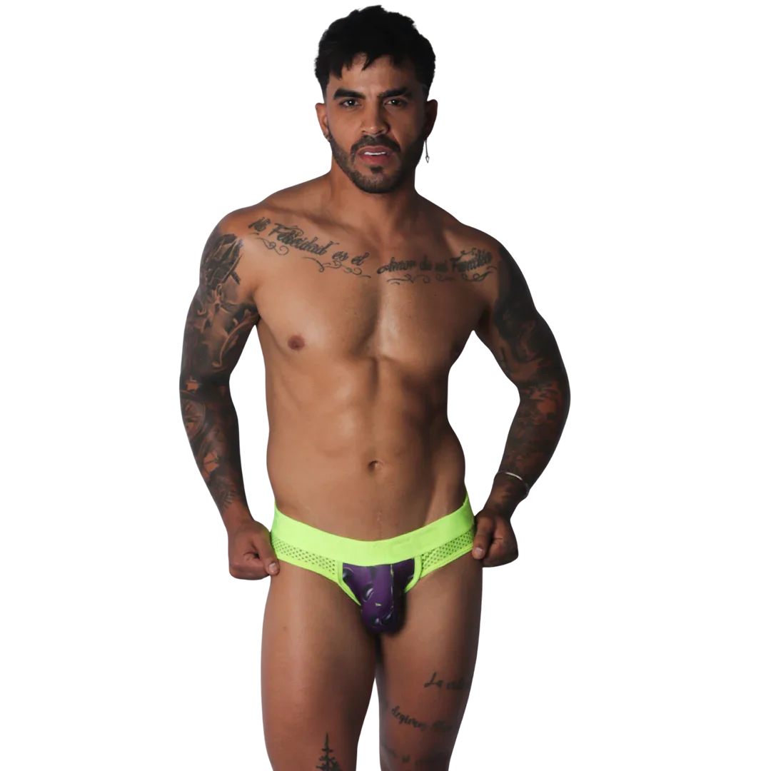 Aubergine Brief Jock on model by Gigo Underwear