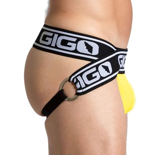 Audacy Yellow Jock front view by Gigo Underwear