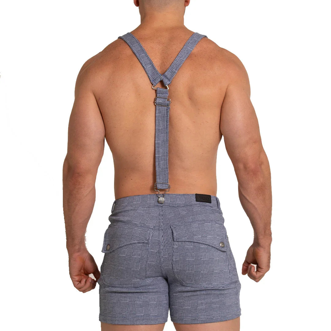 Aventurer Blue Square Short back view by Gigo Underwear