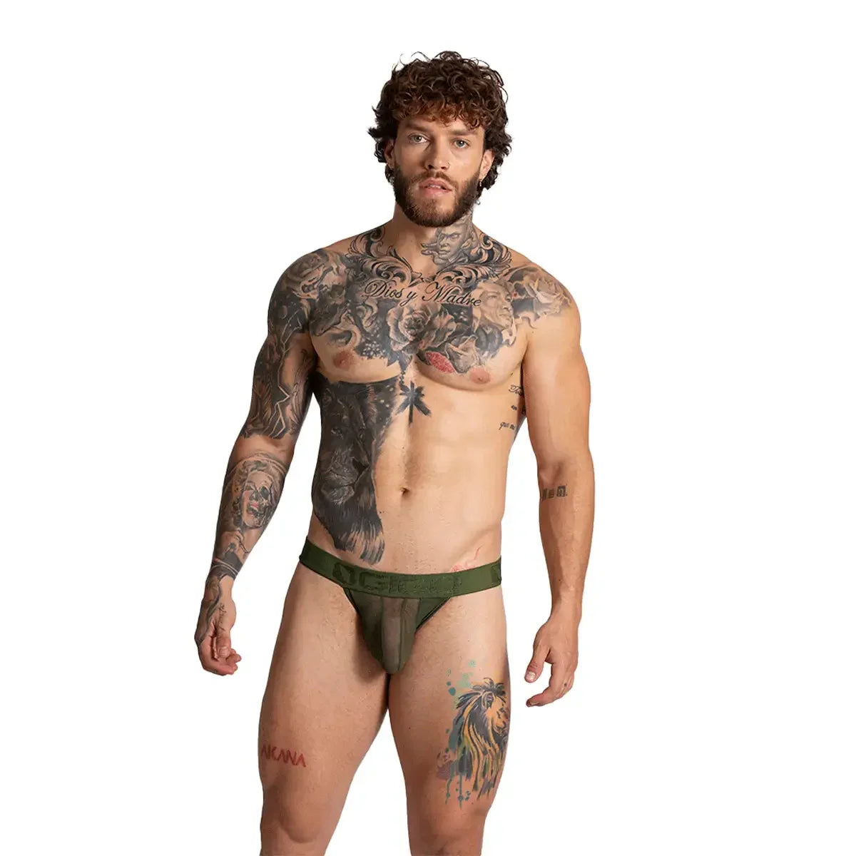 Bahia Green Brief on model by Gigo Underwear