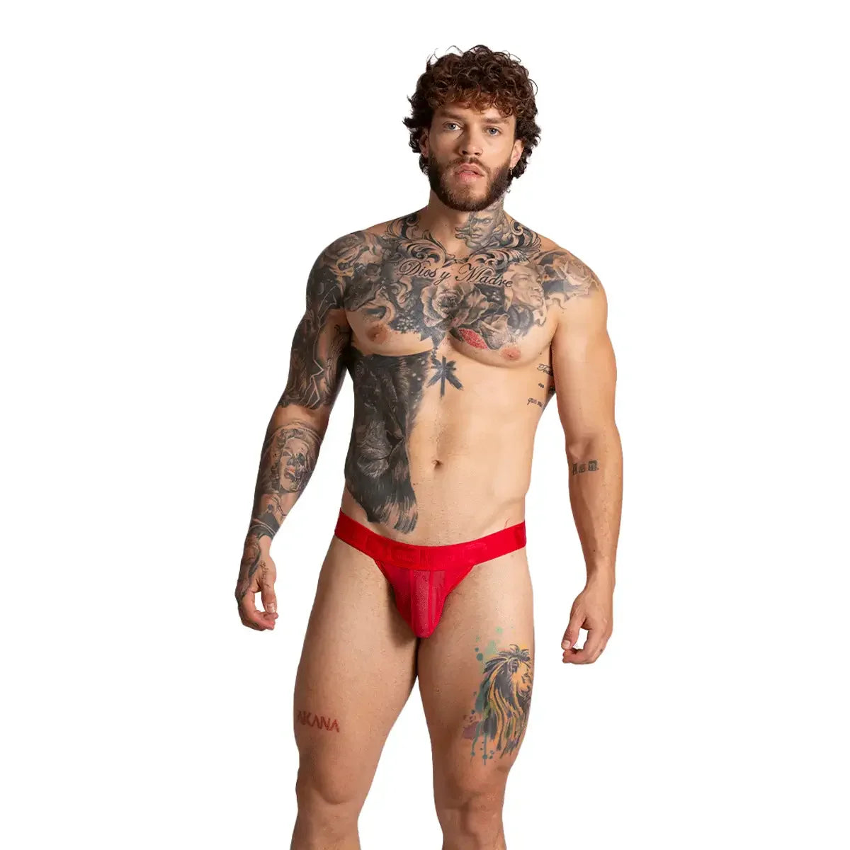 Bahia Red Brief on model by Gigo Underwear