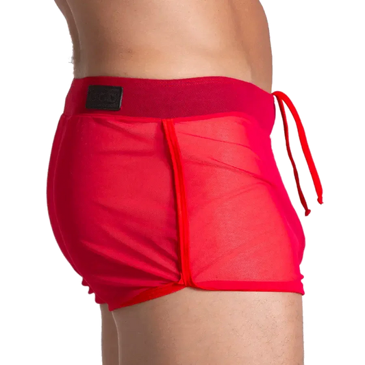Bahia Red Hotshort front view by Gigo Underwear