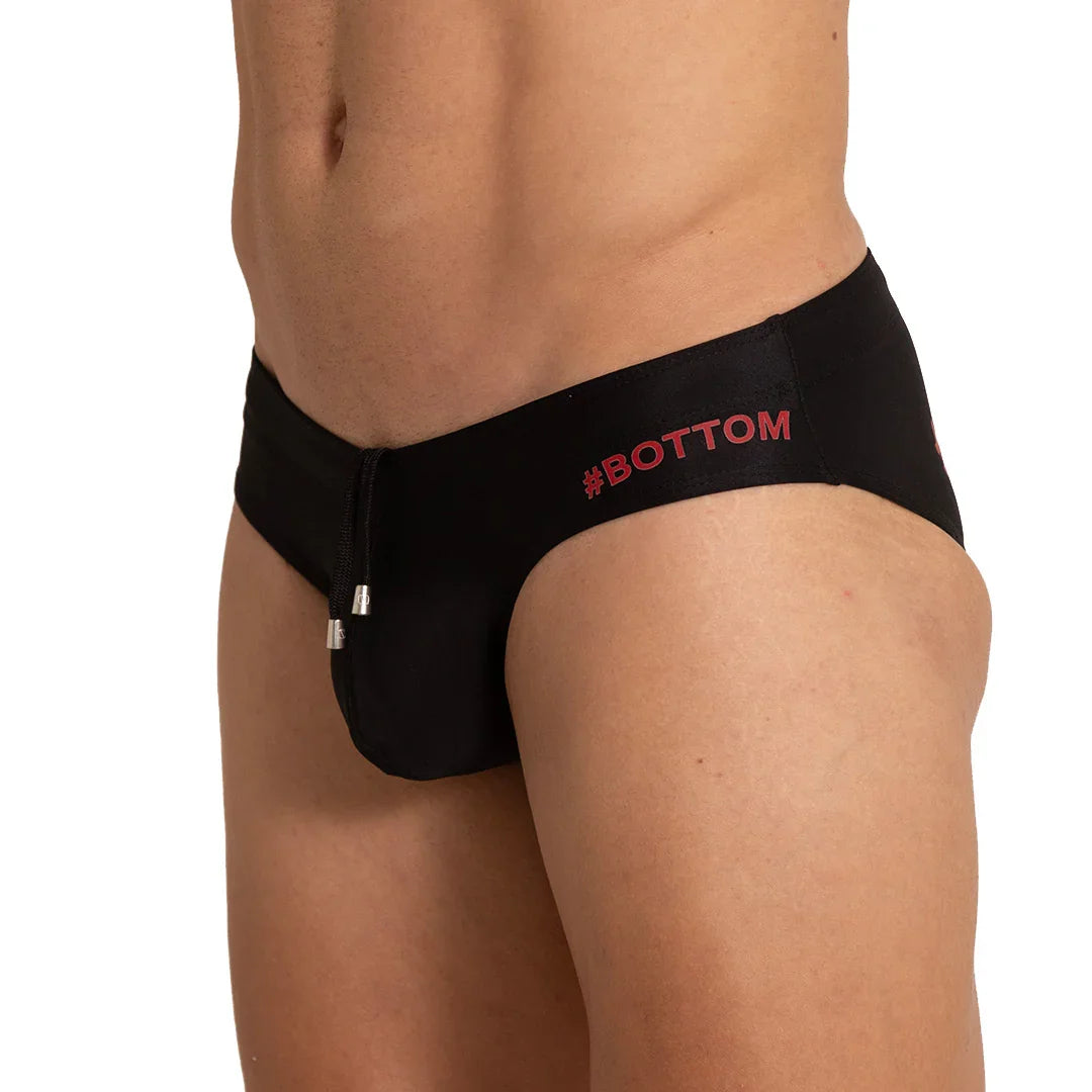 Bottom Black Swim Brief on model by Gigo Underwear