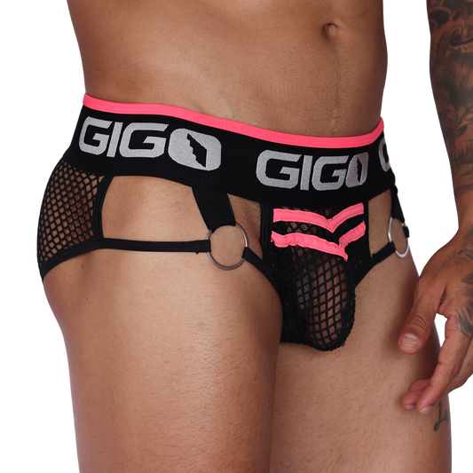 Boox Fuchsia Brief front view by Gigo Underwear