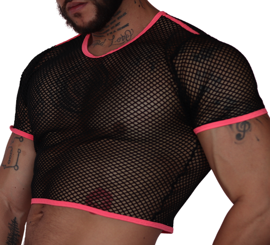 Boox Fuchsia Crop Top front view by Gigo Underwear