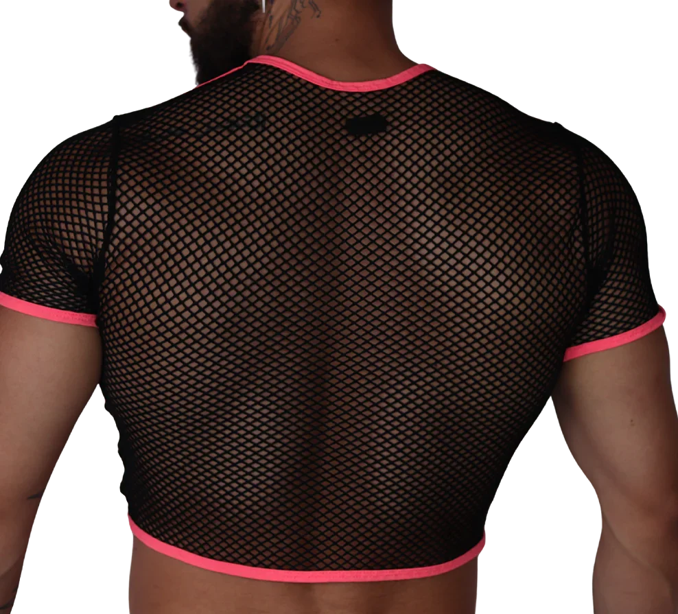 Boox Fuchsia Crop Top back view by Gigo Underwear
