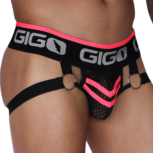 Boox Fuchsia Jockstrap front view by Gigo Underwear