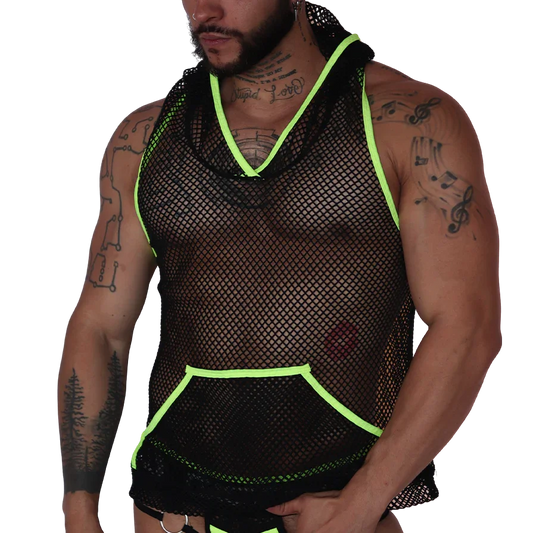 Boox Yellow Hoody T Shirt front view by Gigo Underwear