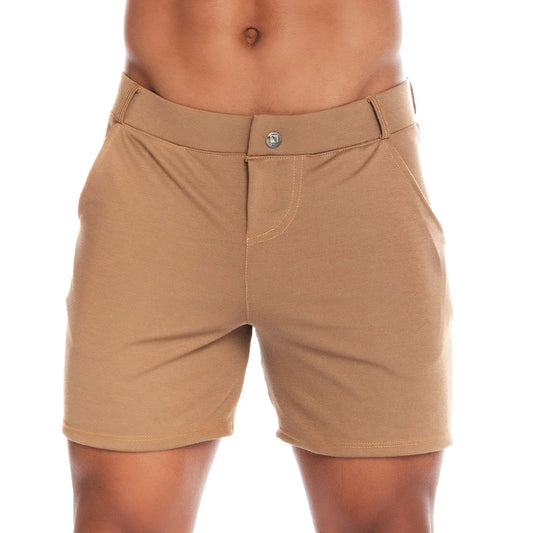 Cargo Caqui Short front view by Gigo Underwear