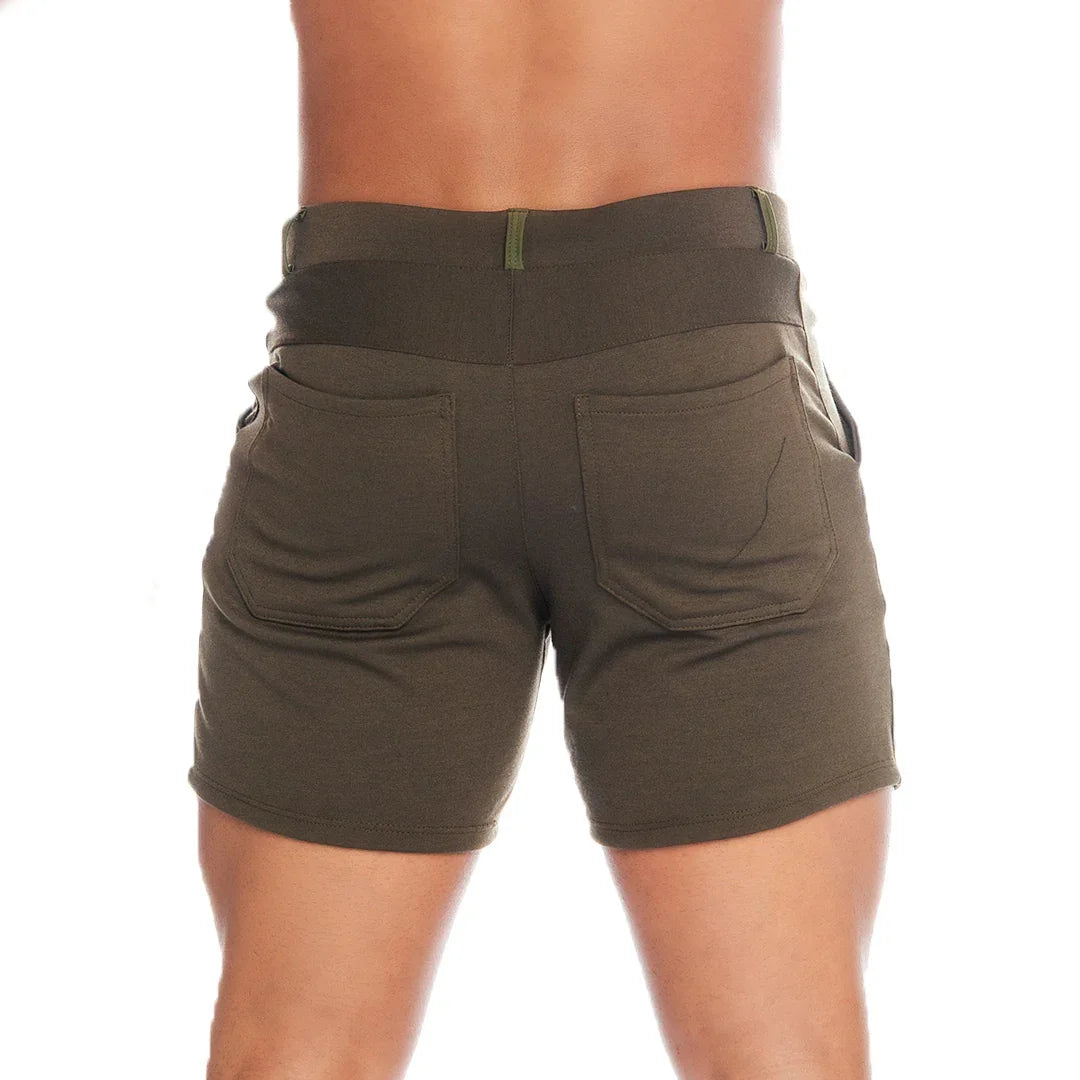 Cargo Green Short back view by Gigo Underwear