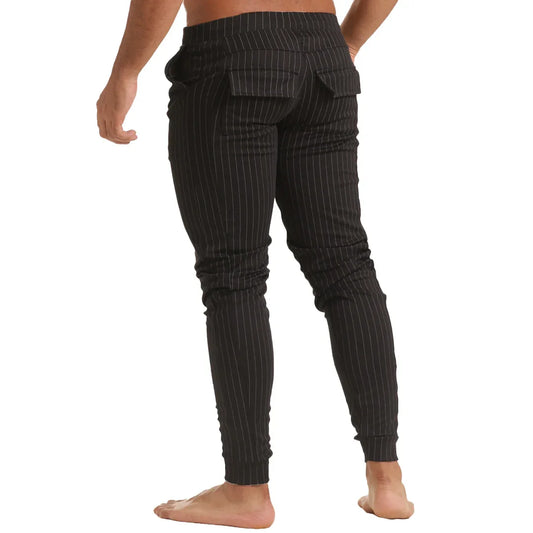 Casual Black Sportpants front view by Gigo Underwear