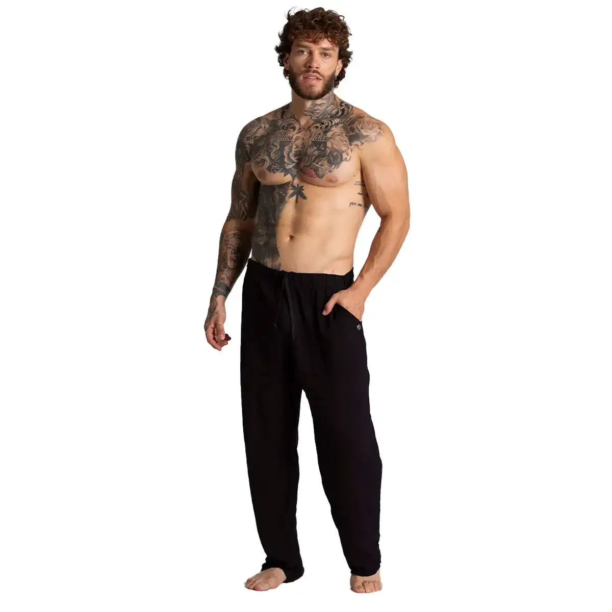 Chalis Black Pants on model by Gigo Underwear