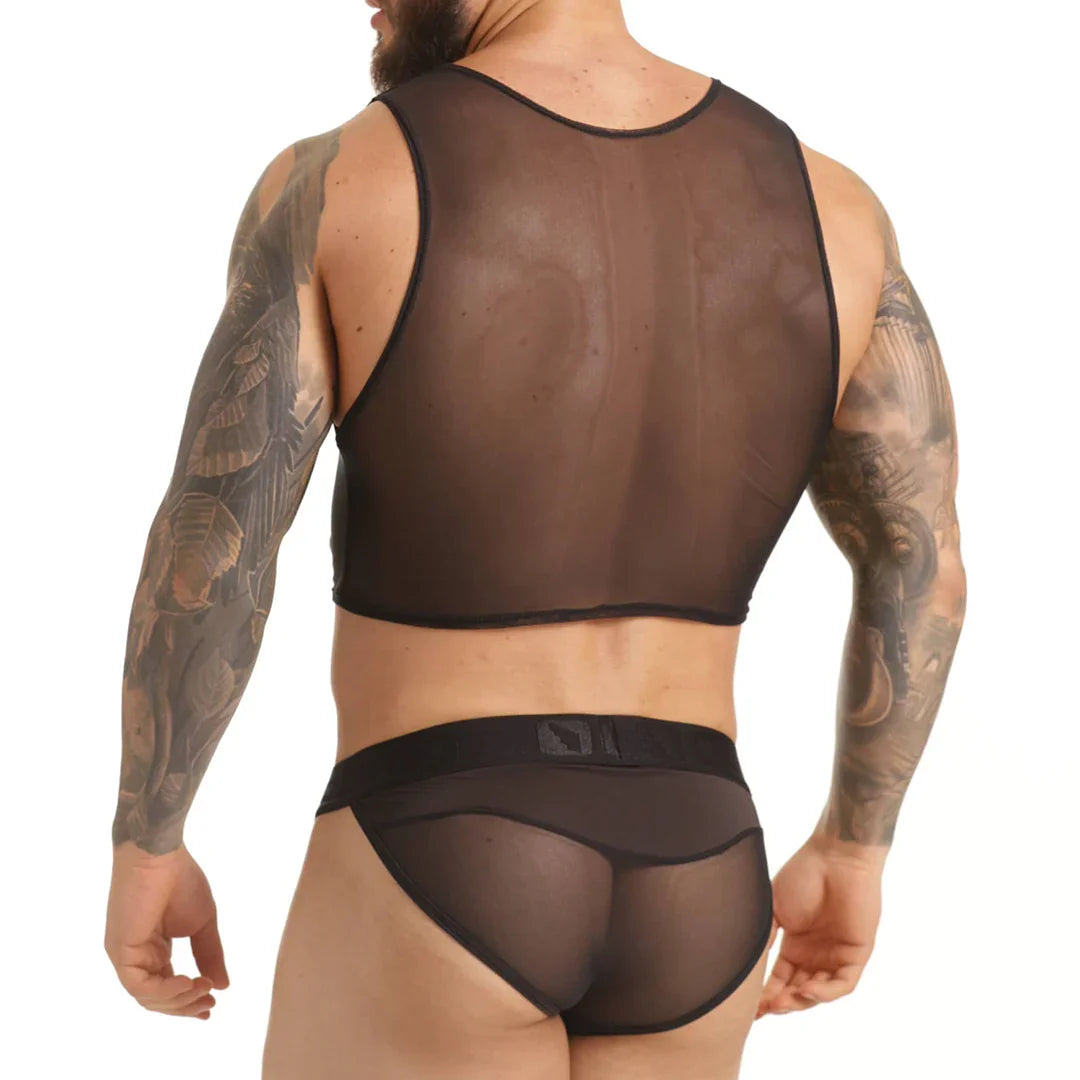 Clandestine Croop Top back view by Gigo Underwear