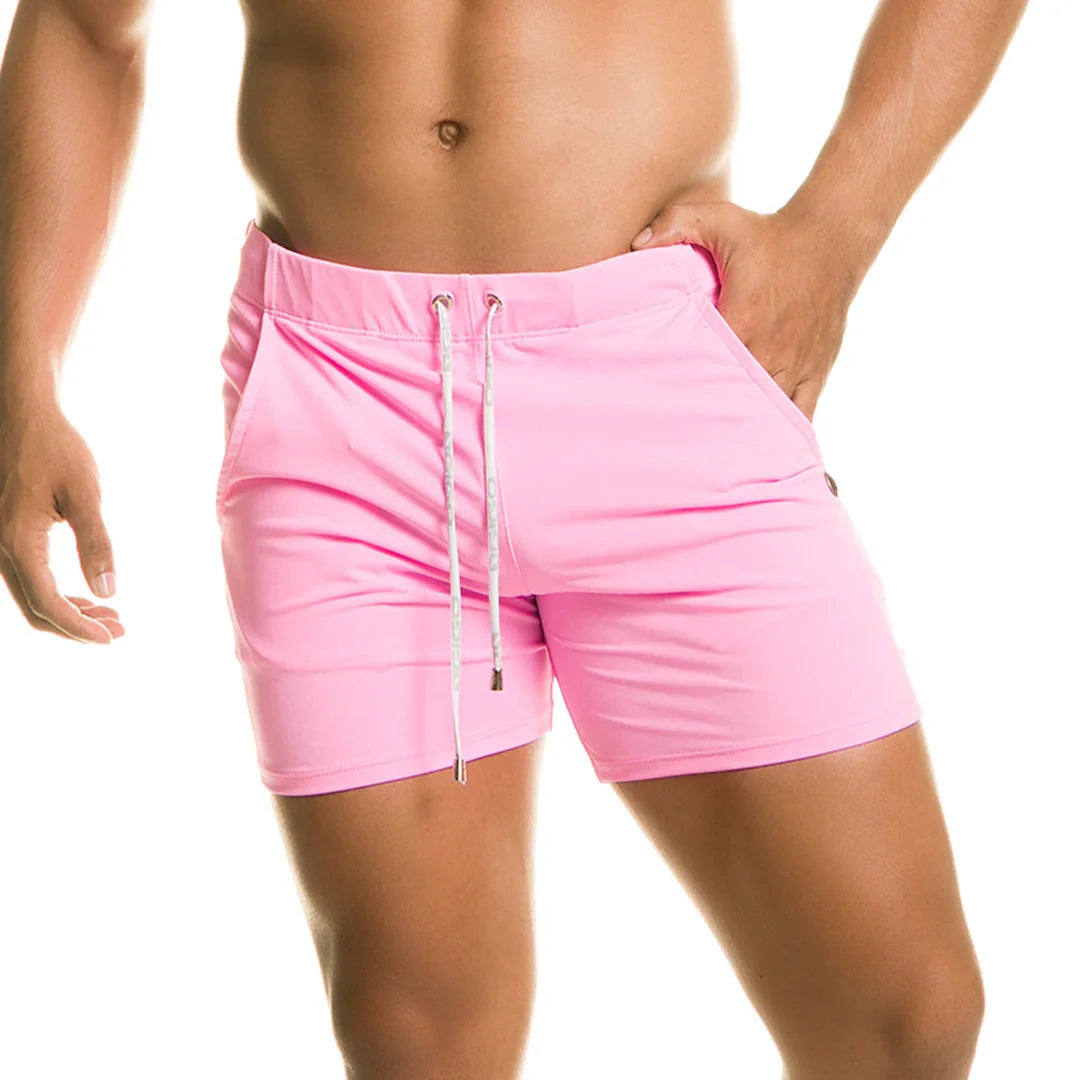 Classic Pink Beachwear on model by Gigo Underwear