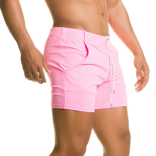 Classic Pink Beachwear front view by Gigo Underwear