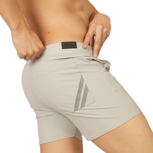 Club Gray Short front view by Gigo Underwear