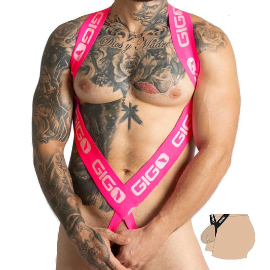 COLORS FUCSHIA HARNESS - Gigo Underwear & MensWear