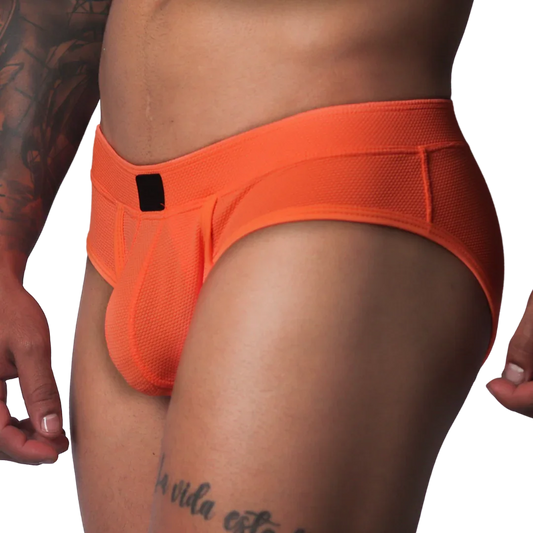 Cookie Orange Brief front view by Gigo Underwear