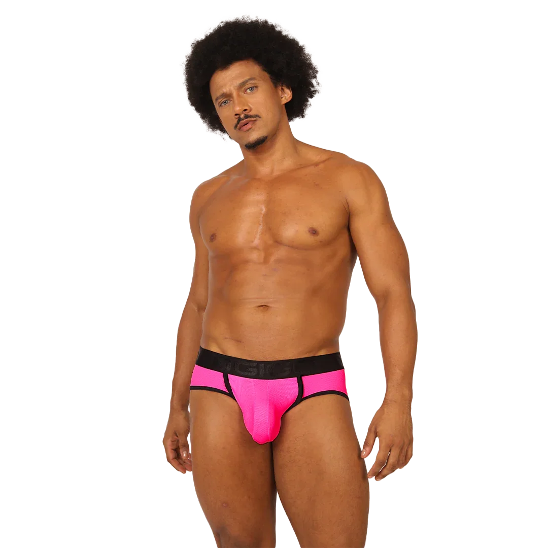 Cool Fuchsia Jock Thong back view by Gigo Underwear