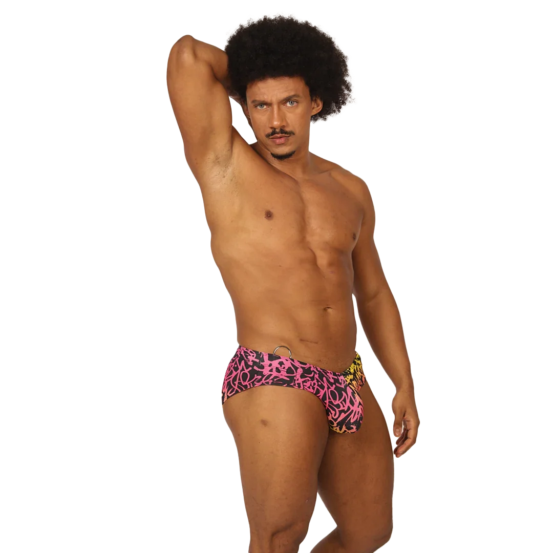 Crazy Swimbrief on model by Gigo Underwear