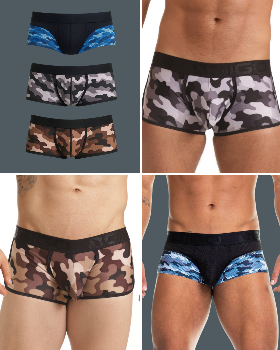 Combat Trunk Trio – Military Power by GIGO Underwear