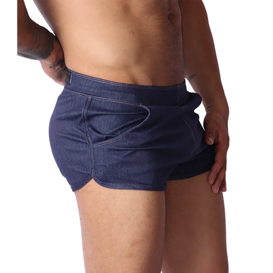 Denim Blue Hot Shorts front view by Gigo Underwear