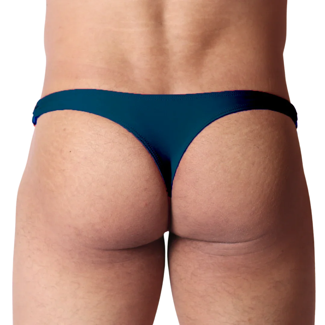 Dinamic Green Swim G String back view by Gigo Underwear