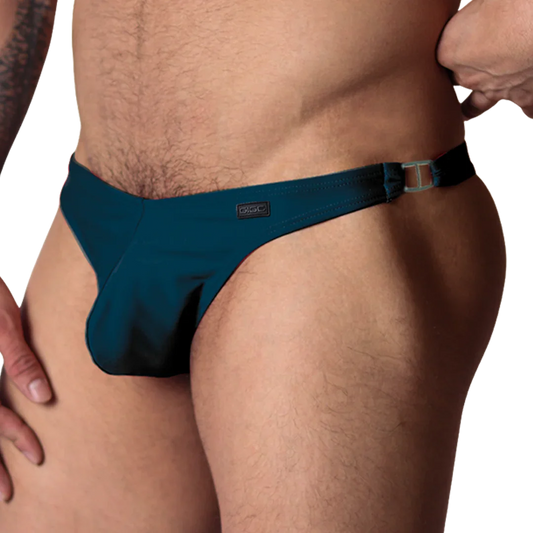 Dinamic Green Swim G String front view by Gigo Underwear