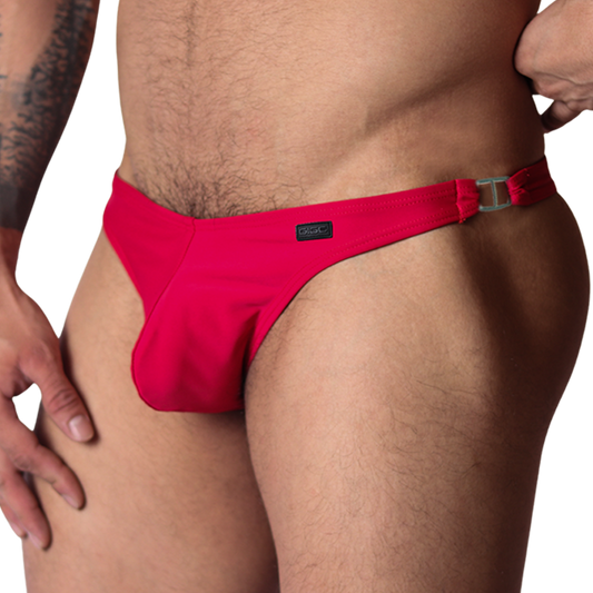Dinamic Red Swim G String front view by Gigo Underwear