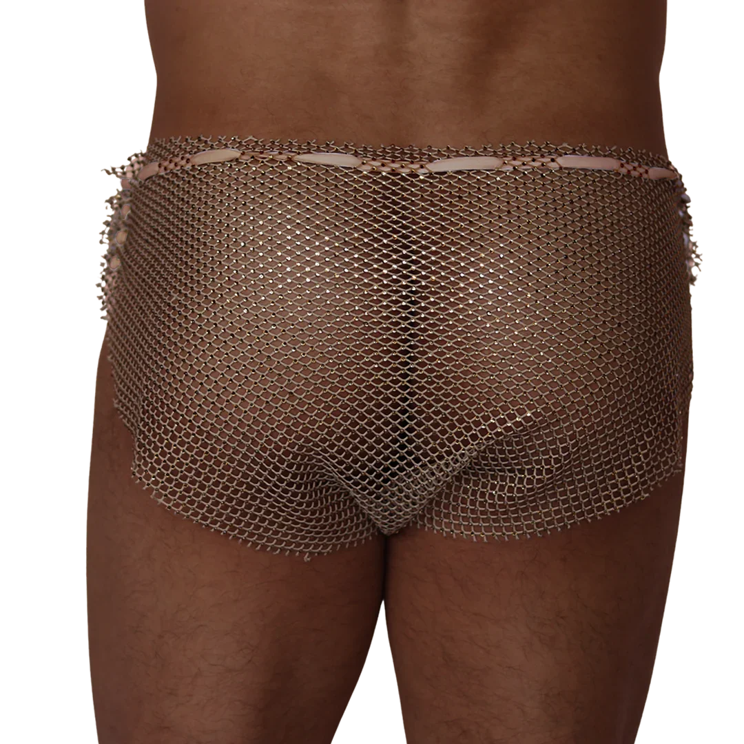 Diamond Beige Hot Shorts back view by Gigo Underwear