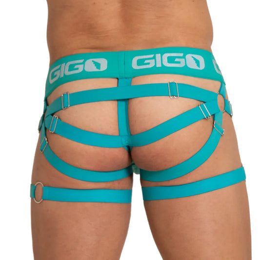 Energetic Green Jock front view by Gigo Underwear