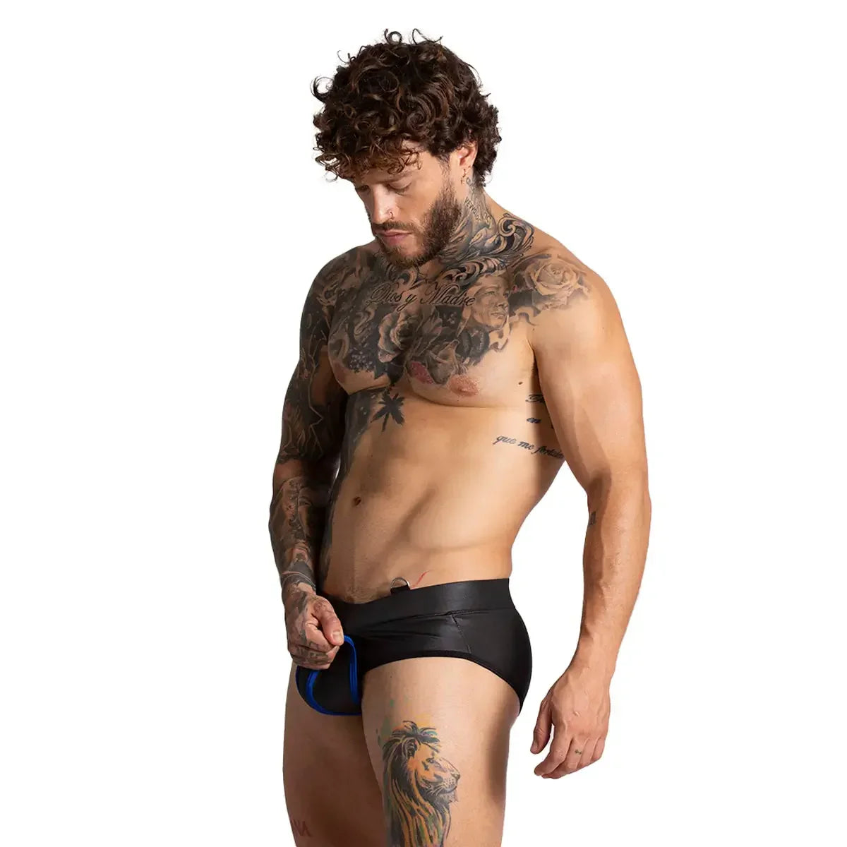 F Fetish Blue Brief on model by Gigo Underwear