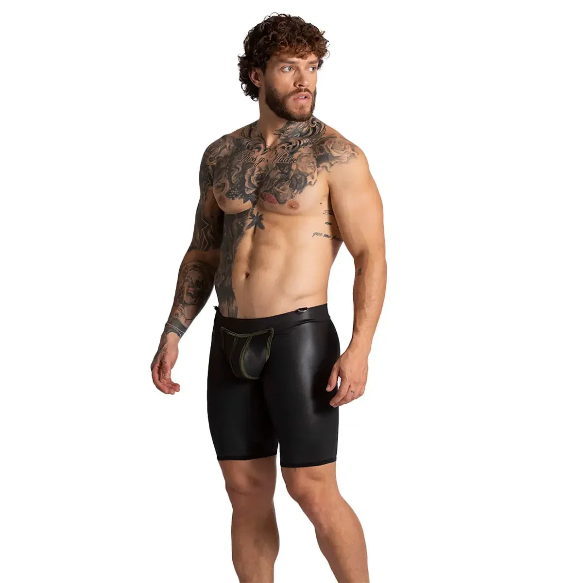F Fetish Green Trunk Long back view by Gigo Underwear