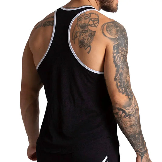 F Fetish White Tank front view by Gigo Underwear