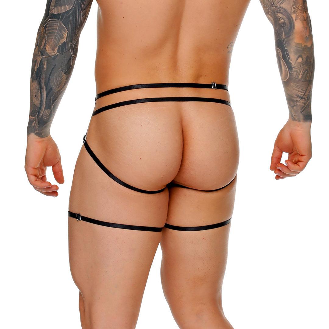FEMALE BLACK JOCKSTRAP GELBERT BELT - Gigo Underwear & MensWear
