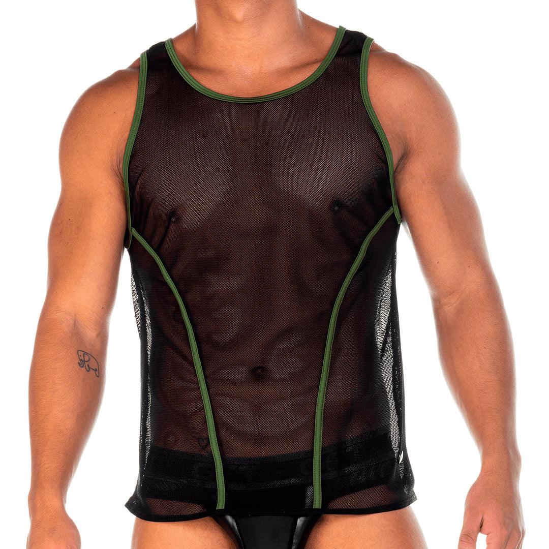 2 FETICHE GREEN TANK - Gigo Underwear & MensWear