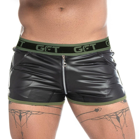 FETICHE GREEN ZIPPER SHORT - Gigo Underwear & MensWear