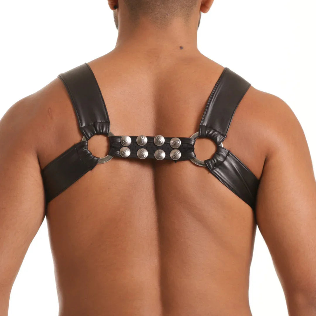 Fetish Leather Harness back view by Gigo Underwear