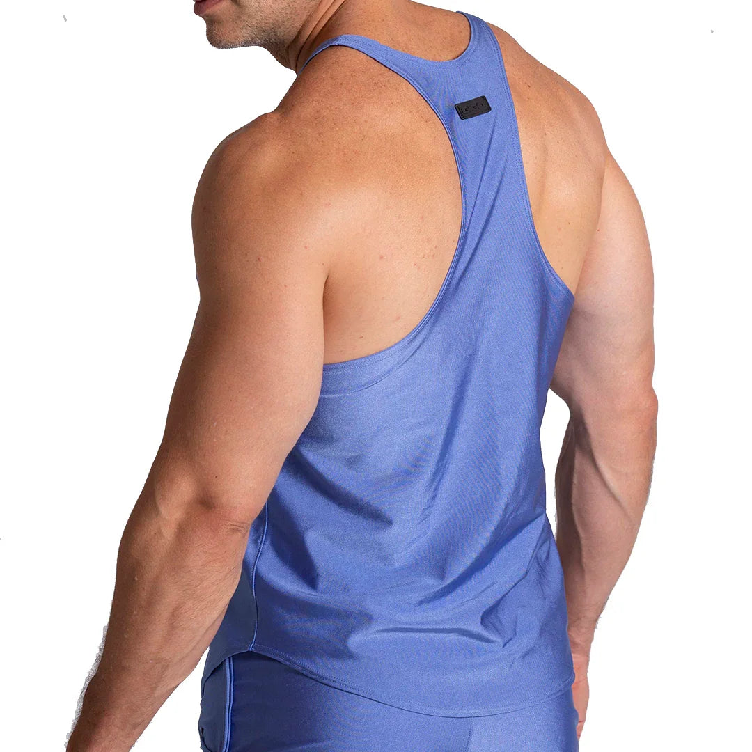 Flashing Blue Tank back view by Gigo Underwear
