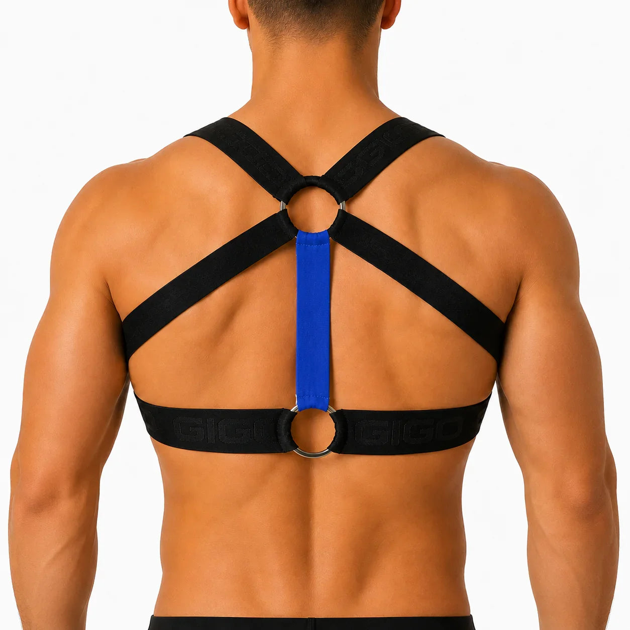 Flux Blue Harness back view by Gigo Underwear