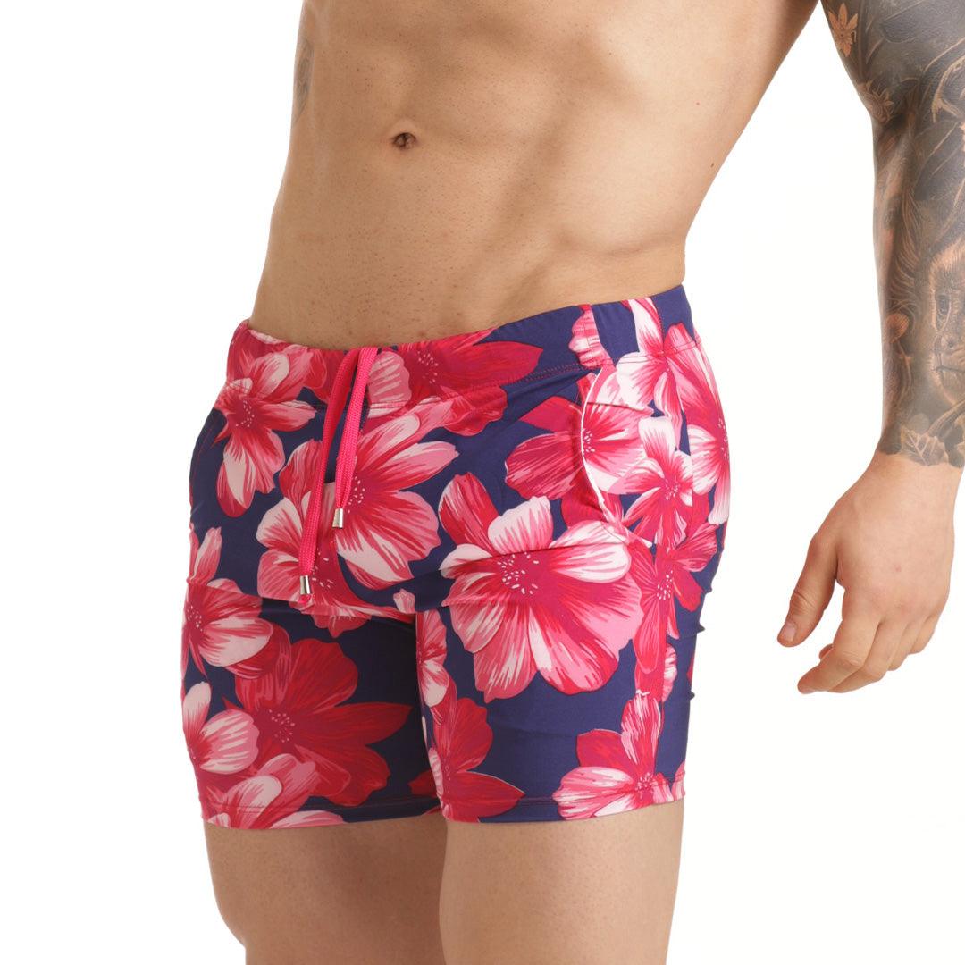 FLOWERS FUCSHIA BEACHWEAR - Gigo Underwear & MensWear