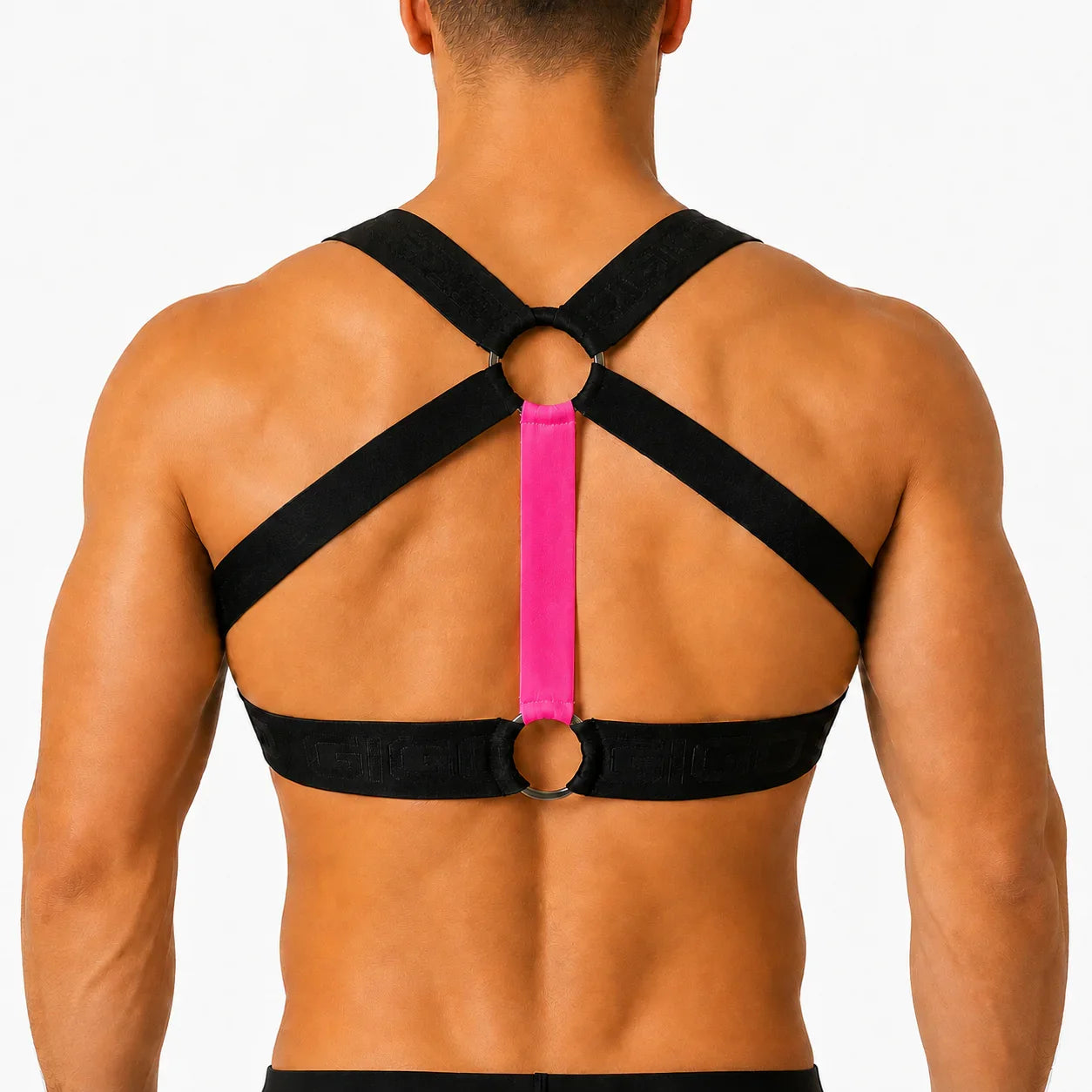 Flux Fuchsia Harness back view by Gigo Underwear